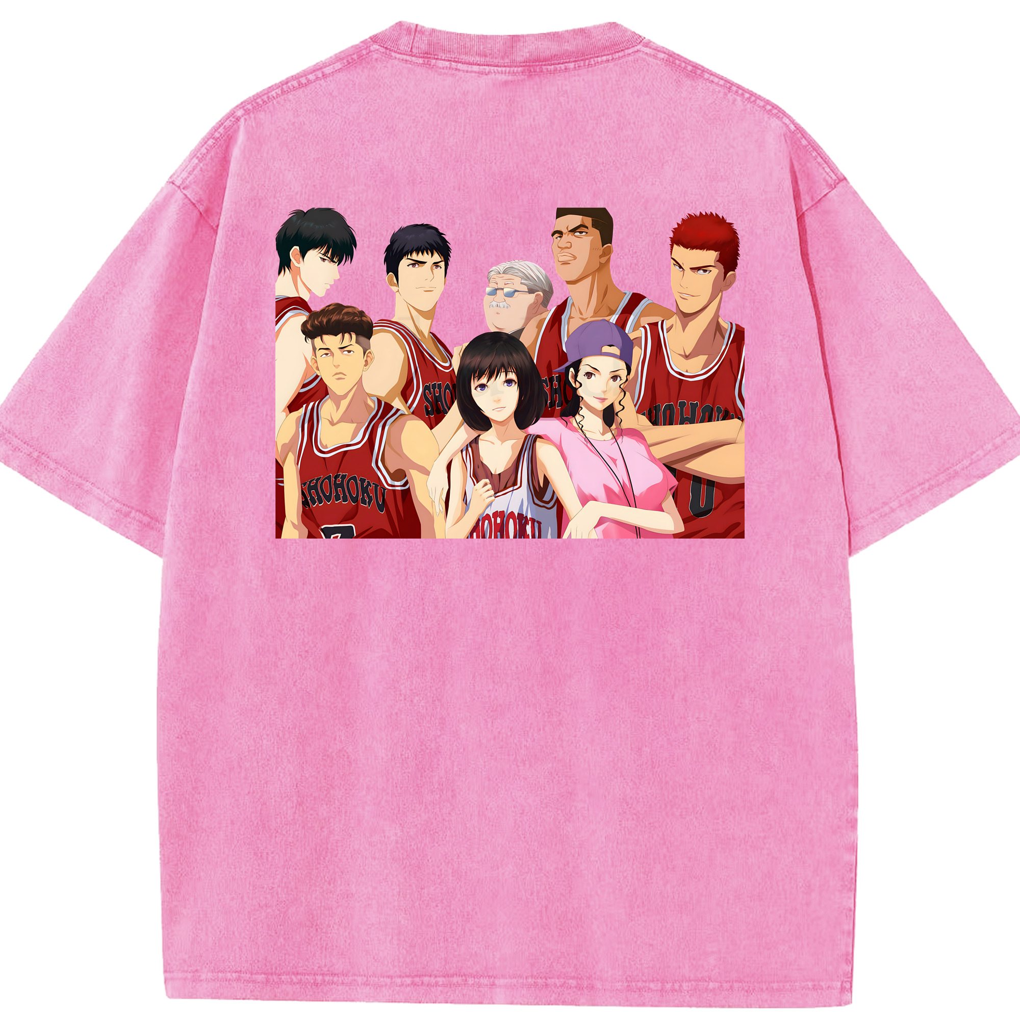 （画像用） SLAM DUNK／スラムダンク 綿100% ヴィンテージ風 半袖Tシャツ（背面プリント）